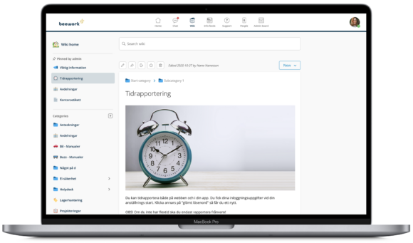 Wiki-artikel i Beework-appen