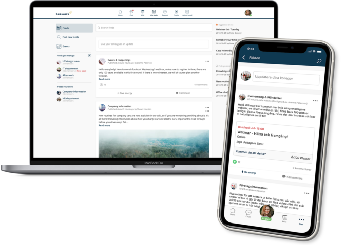 Beework app för internkommunikation