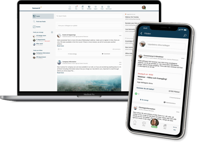 Beework app för internkommunikation